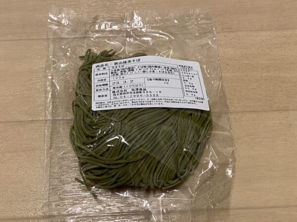 見澤食品で購入した狭山茶そばの写真
